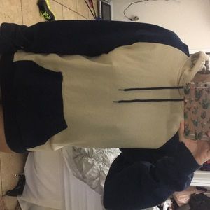 American apparel color block pull over hoodie
